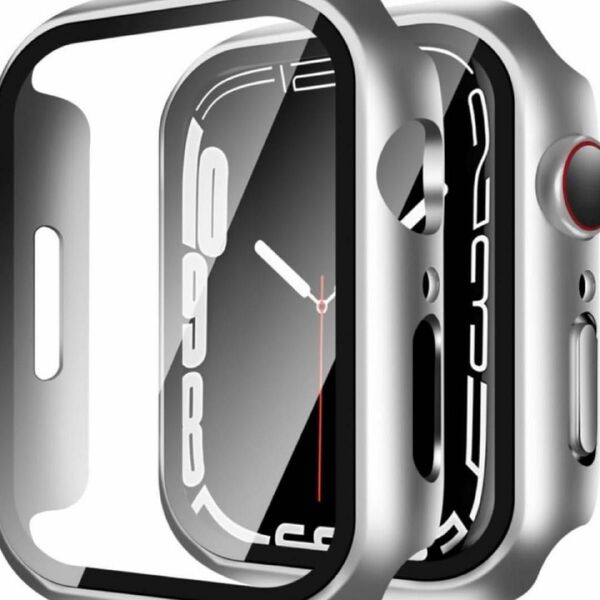 Apple Watch ケース 49mm 45mm 44mm Apple Watch 耐衝撃 アップルウォッチカバー シルバー 