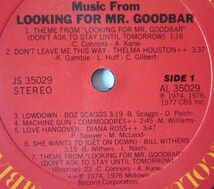 ◆【LP】US盤 Looking For Mr. Goodbar オリジナルサウンドトラック / Thelma Houston, Diana Ross, Donna Summer 1977年 JS 35029_画像5