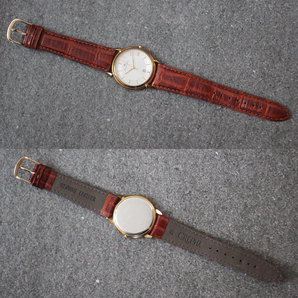 電池交換済 稼働品 モーリス ラクロア Maurice Lacroix 69552-5206 メンズ ウォッチ 腕 時計 クォーツ ヴィンテージ ラウンド 白 文字盤の画像5