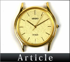 167484◇美品 動作確認済 SEIKO セイコー ドルチェ 腕時計 本体のみ 自動巻き 3針 8J41-6100 GP SS ゴールド アナログ メンズ/ D