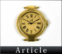 165602◆動作確認済 dunhill ダンヒル ミレニアム 腕時計 本体のみ クォーツ デイト ローマン 3針 アナログ GP ゴールド ボーイズ/ D_画像1