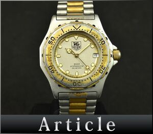 168866□ 動作確認済 TAG Heuer タグホイヤー 3000プロフェッショナル 腕時計 クォーツ デイト 3針 934.213 メンズ アナログ/ D