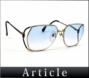 168929◇度入り Yves Saint Laurent イヴサンローラン メガネ 眼鏡フレーム 31-8608 メタル ブルー ゴールド ブラックメンズ/ G