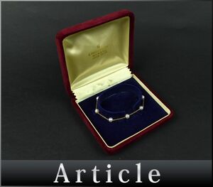 169215◆美品 MIKIMOTO ミキモト ブレスレット アクセサリー パール 真珠 K14 ホワイト ゴールド レディース ケース ファッション/ E