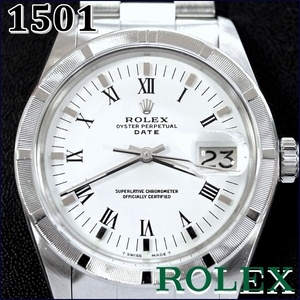 ROLEX1501 Perpetual Date white Rome n1974 year Vintage [OH settled ] Rolex [ finest quality ]