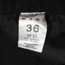 未使用 大きいサイズ mnml ミニマル ブラックサイドラインストレートジーンズ ストレッチデニムパンツ ブラック×レッド メンズ W36 XL相当_画像7