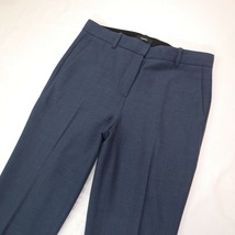 Theory セオリー TAILORED TROUSER J クロップドパンツ ストレッチテーパードパンツ スリムフィット ネイビー レディース サイズ0 M相当_画像1