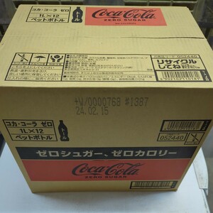 【訳あり】【12本】コカコーラ　ゼロシュガー　1000ml×12本　/　1箱 コーラ　炭酸飲料　ゼロカロリー　1L