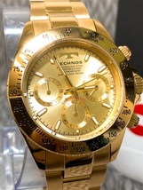 新品 テクノス TECHNOS 正規品 クロノフラフ 腕時計 フルゴールド腕時計 ビジネスウォッチ ダイバー腕時計 メンズ プレゼント カジュアル_画像3