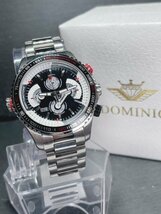 新品 DOMINIC ドミニク 正規品 機械式 自動巻き メカニカル 腕時計 マルチカレンダー インナーベゼル アンティーク コレクション ブラック_画像3