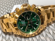 新品 テクノス TECHNOS 正規品 クロノフラフ 腕時計 ゴールド×グリーン 腕時計 ビジネスウォッチ ダイバー腕時計 メンズ プレゼント_画像7