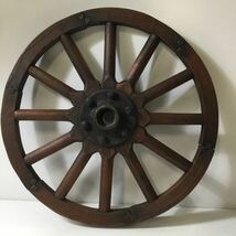 馬車 車輪 木製 アンティーク ホイール インテリア タイヤ antique wheel wooden TS1Z_画像1