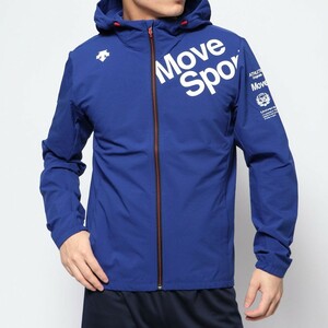 サイズ：L　美品　デサント DESCENTE メンズ クロスジャケット エアリートランスファーフルジップパーカー　MOVE SPORT