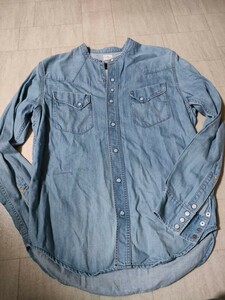 サイズ：2(M)　METAPHORE メタファー × Wrangler ラングラー × BEAUTY&YOUTH / 別注 / WS9036 / インディゴ / バンドカラー デニムシャツ