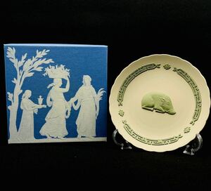 【美品】WEDGWOOD ウェッジウッド イヤープレート 2007 イノシシ 猪 箱付き 食器 