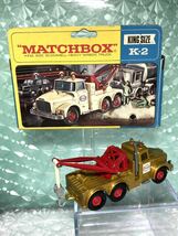 MATCHBOXマッチボックス KING SIZE SCAMMELL HEAVY WRECK TRUCK Esso レッカー車　黄土色×赤　イギリス製_画像2
