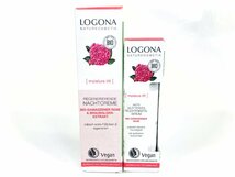 未使用　ロゴナ　LOGONA　スムージング　ナイトクリーム(ローズ)30ml／モイスチャライジングセラム(ローズ)美容液30ml　KES-2416_画像1