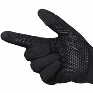 手袋 ブラック 裏ボア 滑り止め シリコン製 暖か サイズ スマホ対応可能