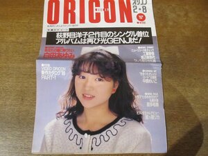 2402MK●ORICON オリコン・ウィークリー 1988昭和63.2.8●白田あゆみ/中原めいこ/姫乃樹リカ/喜多嶋舞