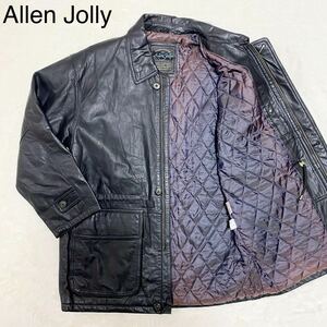 Allen Jolly レザージャケット　牛革　本革　キルティング