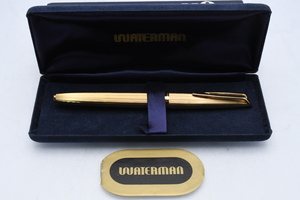 WATERMAN ウォーターマン GOLD ゴールド 18K カートリッジ ケース付 万年筆 ■22080
