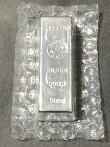 ★ インゴット 銀地金 純銀 シルバー 石福金属興業 バー SILVER 500g 1本 ★