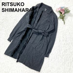 RITSUKO SHIMAHARAlitsukosila is ma knitted cardigan jacket 1 race fur lady's B22413-108