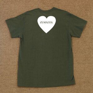 送料無料 新品 ZEMAITIS T-SHIRTS HEART GRN L ゼマイティス 半袖 Tシャツ メンズ Lサイズ グリーン GREEN 緑 コットン100% ロックT ハートの画像2