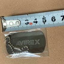 非売品 新品 AVIREX アヴィレックス ドッグタグ キーホルダー アビレックス DOG TAG プレート シルバー アクセサリー 小物 ドックタグ_画像3