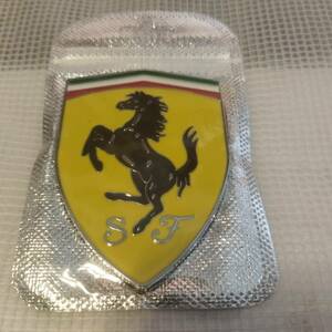 【送料無料】Ferrari 3Dエンブレム 横5.5cm×縦7.5cm×厚さ2mm ⑥ フェラーリ