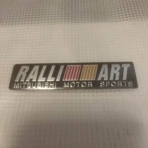 【送料無料】RALLIART(ラリーアート) エンブレムプレート 横8.5cm×縦2.2cm×厚さ1mm ⑥ 三菱