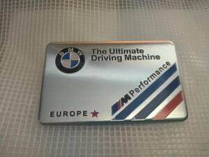 【送料無料】BMW M Performance　エンブレムプレート　横8.2cm×縦5.1cm ② 