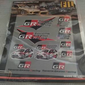送料無料 GR Racing ステッカー ver1 横12.5cm×縦12.3cm ① ガズーレーシングの画像1