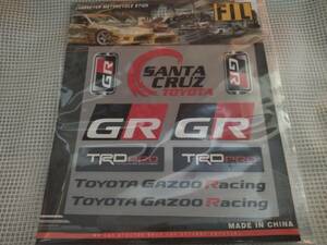 送料無料　GR Racing ステッカー ver3 横12.5cm×縦12.3cm ① ガズーレーシング　TRD