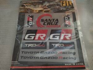 送料無料　GR Racing ステッカー ver3 横12.5cm×縦12.3cm ② ガズーレーシング　TRD