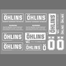 OHLINS(オーリンズ)　ステッカー　ホワイト 　横25ｃｍ 縦15ｃｍ　①_画像1