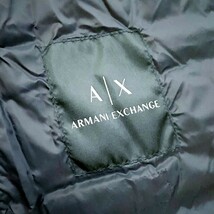 極美品/最大サイズ●ARMANI アルマーニエクスチェンジ XXL ダウンジャケット ライトダウン ロゴ アウター ブルゾン メンズ カーキ_画像7