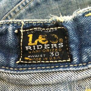 60's リーLee 101Z オリジナル革パッチ W38/検リーバイス501xx Big E Lee91j101B101j50'sラングラー11MWZ 506XX 557xx507 XX鬼ヒゲ入手困難