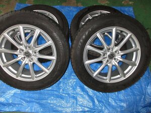 ECOFORME タイヤホイール4本セット 18×7.5J +53 5H PCD114.3 ブリヂストン ブリザック スタッドレス 225/60R18 2015年製 （K