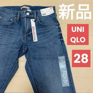 新品未使用　タグ付き　UNIQLO ユニクロ　セルビッチ　スリムフィット　ストレートジーンズ　28 ジーンズ デニム