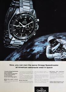 稀少・時計広告！1967年オメガ 時計広告/Omega Speedmaster Professional/Watch/宇宙飛行士/