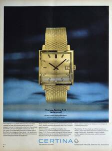 稀少・時計広告！1965年サーチナ 時計広告/Certina T+C Automatic Watch/W