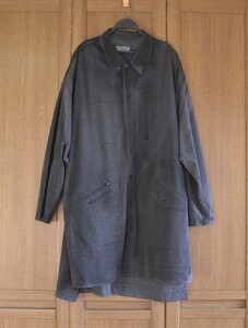 ヨウジヤマモト プールオム/Yohji Yamamoto pour homme/グレー系グレンチェックロングジャケット/季節の変わり目のコートとして/HG-T72-982