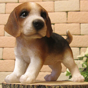  dog ornament Beagle stand small real .... dog objet d'art dog. figure gardening interior front door ceramics 