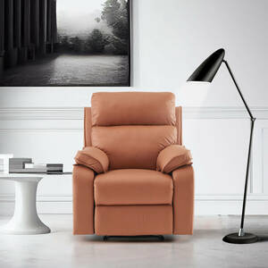  reclining sofa - electric reclining sofa ottoman one body 1 seater .USB port attaching electric sofa motion sofa [ Camel ]