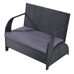  garden table set garden sofa 2way rattan style garden furniture veranda table garden table [ gray ]