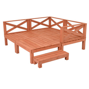 Деревянная палуба натуральный деревянный комплект 8 очков, установленная 1 Tsubo Wood Panel Furniture, садовая мебель Connie Bellanda