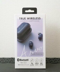 ●BB● 新品 Bluetooth ver5.0 カナル型ワイヤレスイヤホン Q.B-08.2BL ブルー (管理No-TZ)