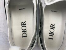 【DIOR HOMME】ディオールオム　オブリーク　キャンバスシューズ　スリッポン・スニーカー　トロッター柄　26～27cm　SY02-E87_画像8