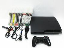 ■ 簡易動作確認済 ジャンク扱い SONY PS3 プレステ３ CECH-2500A ブラック コントローラー ソフト付き グランツーリスモ 龍が如く COD_画像1